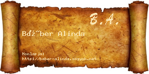 Báber Alinda névjegykártya